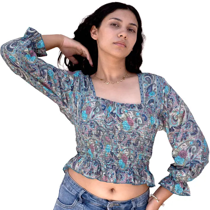 Full sleeve paisley top