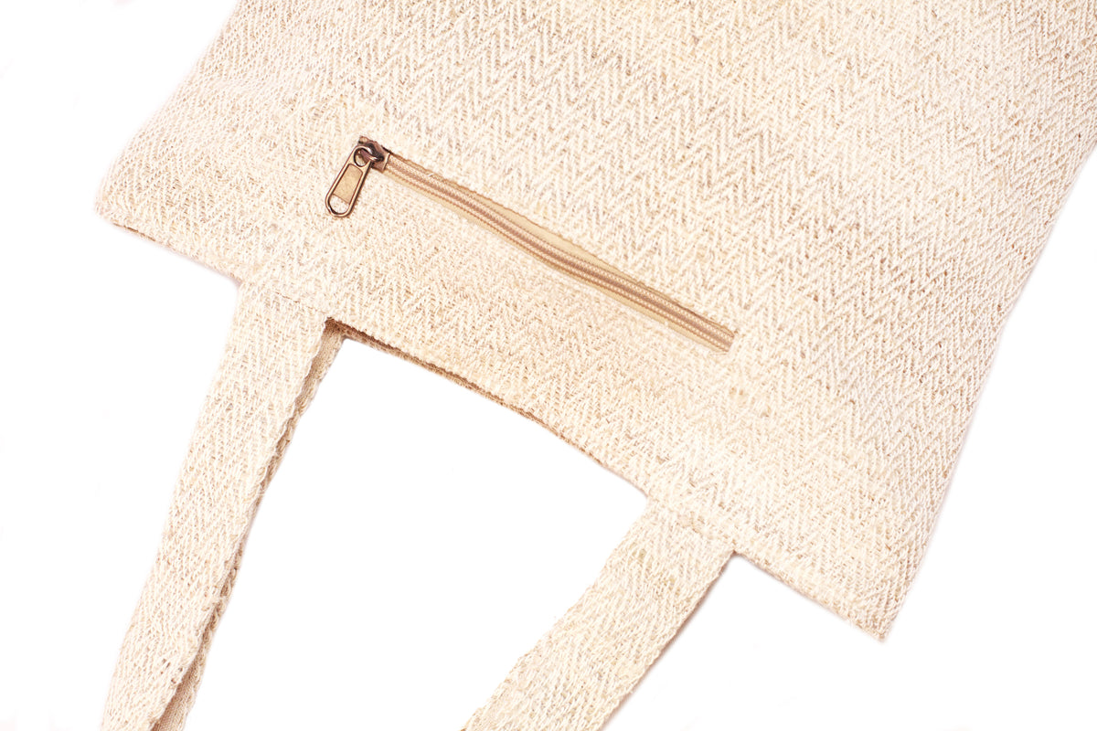 Handwoven Hemp Cotton Tote Bag