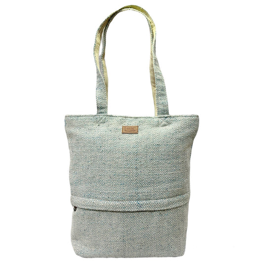 Handwoven Wool Cotton Tote Bag