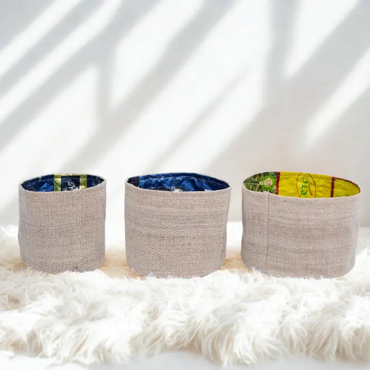 Handwoven Hemp Plant Pot Cover
