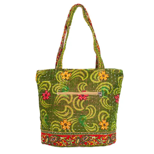 Kantha Sari Tote Bag