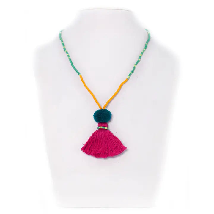 Beads & Tassel Necklace