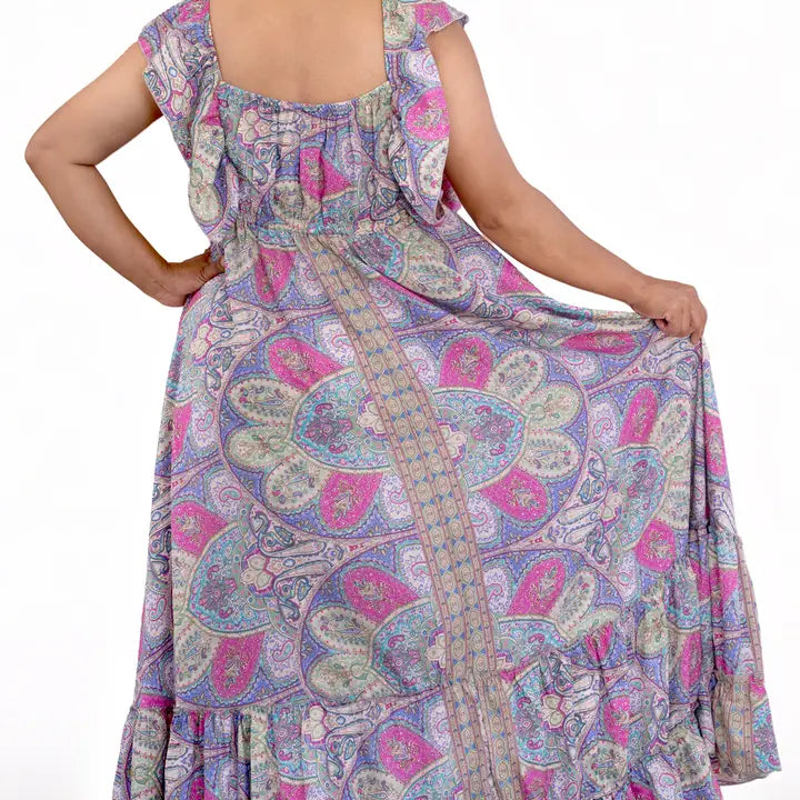 Upcycled Flowy Maxi Dress