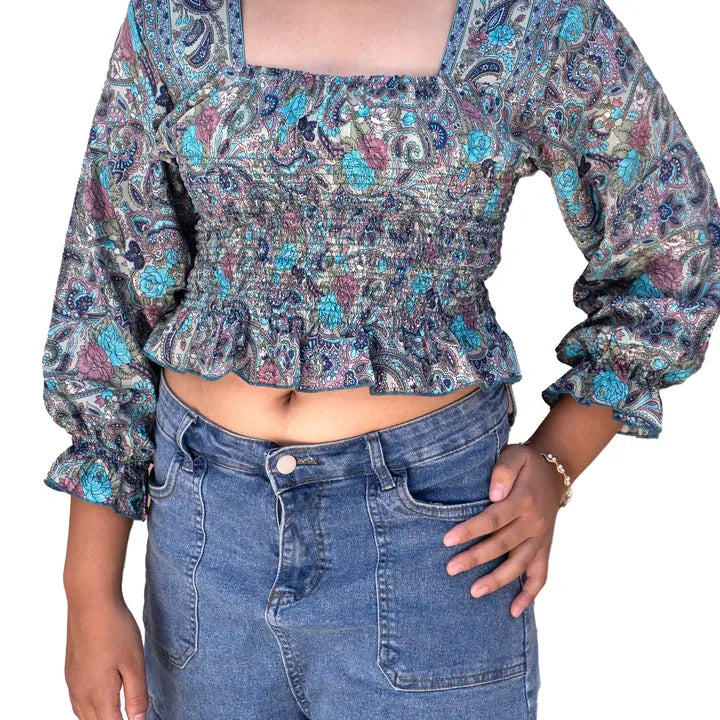 Full sleeve paisley top