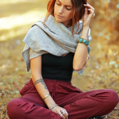Wide Leg Straight Cotton Pants