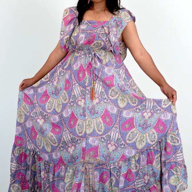 Upcycled Flowy Maxi Dress