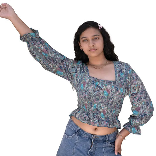 Full sleeve paisley top