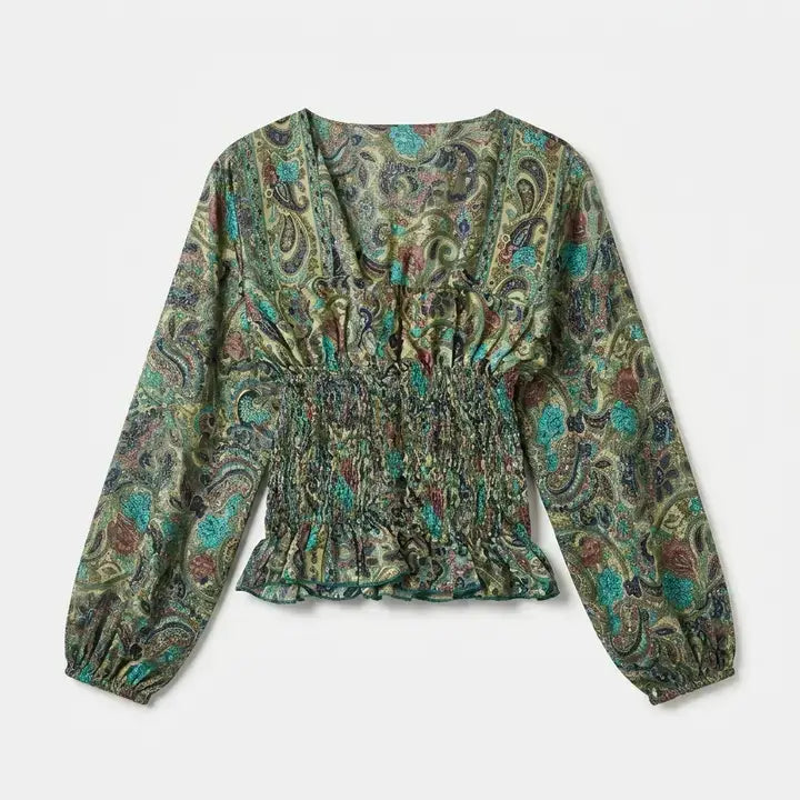 Full sleeve paisley top