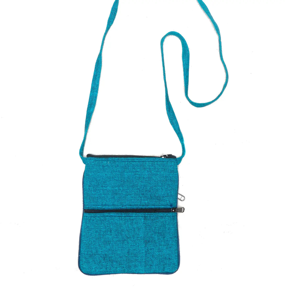 5 Zipper Cross Body Embroidery Cotton Bag