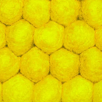 Felt Balls Flowers Round Mat Rug