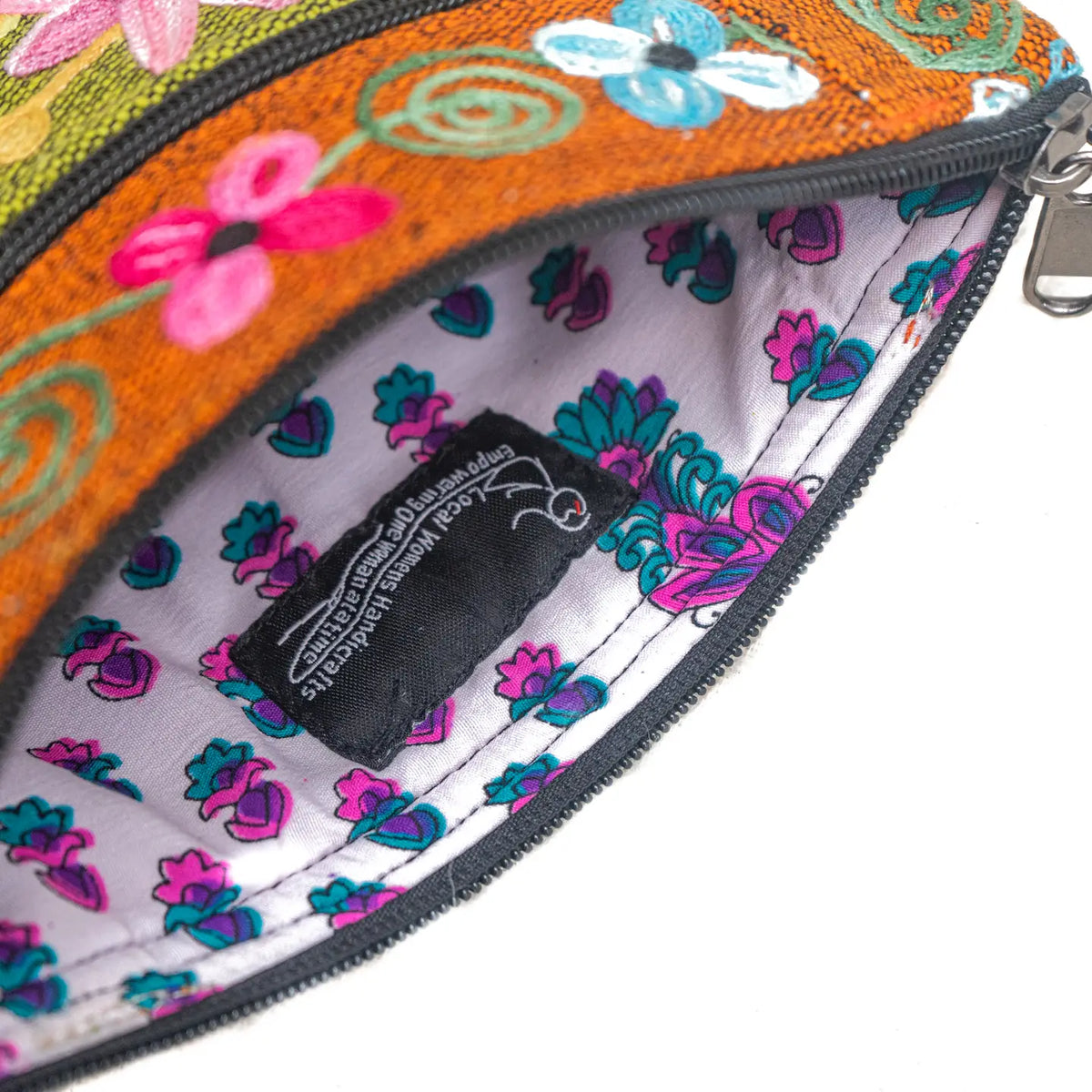 Embroidery Cotton Collage Purse