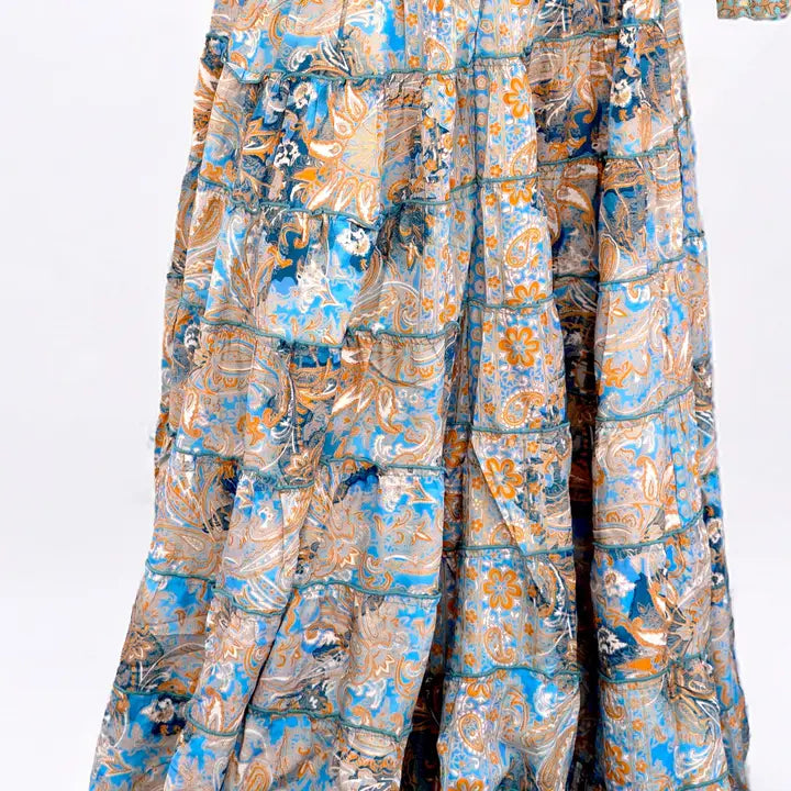 Recycled Layered Maxi Skirt