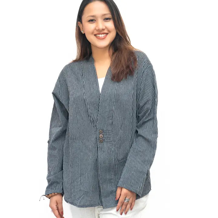 V-Neck Cotton Shirt