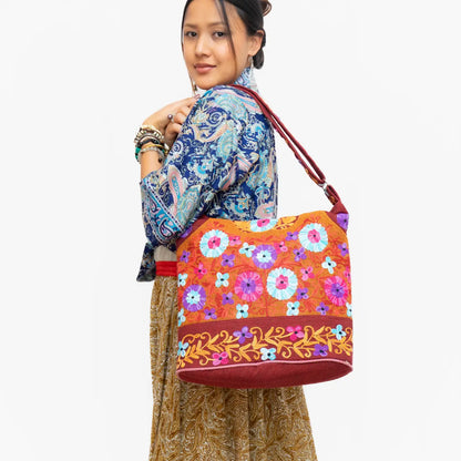 Basanta Embroidery Cotton Shoulder Bag