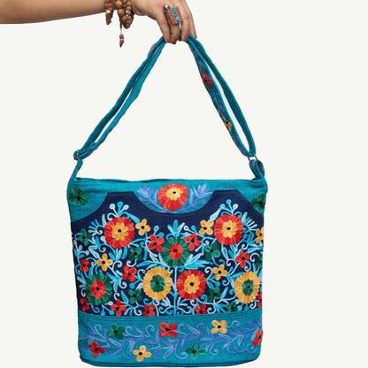 Basanta Embroidery Cotton Shoulder Bag