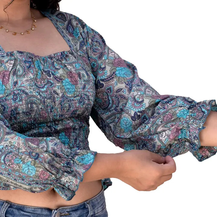 Full sleeve paisley top