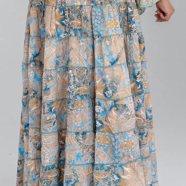 Recycled Layered Maxi Skirt