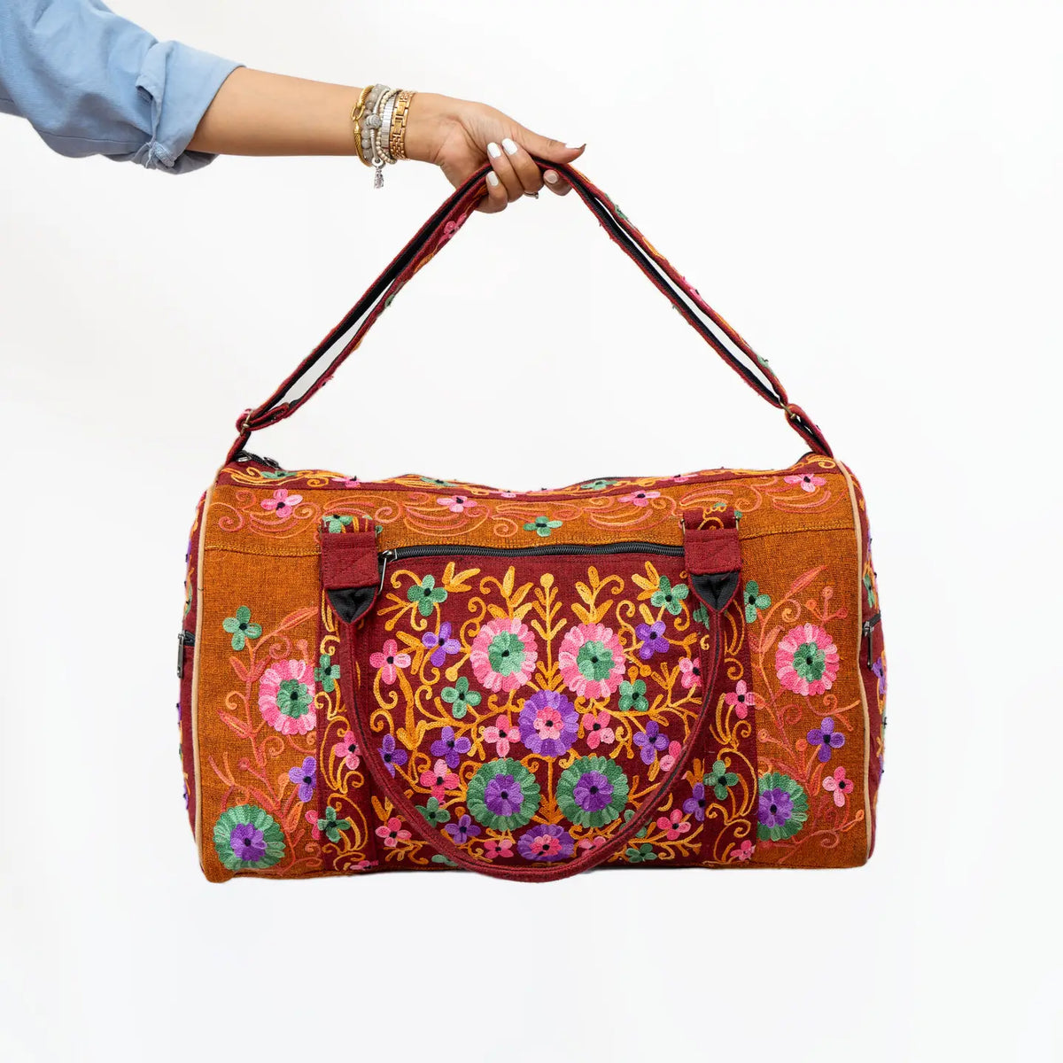 Embroidery Cotton Travel Bag