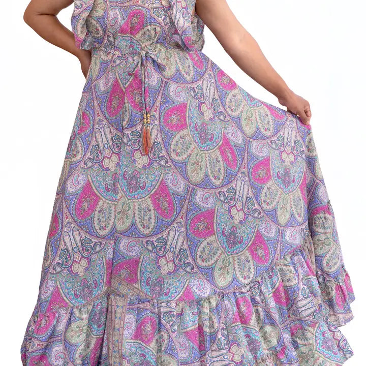 Upcycled Flowy Maxi Dress