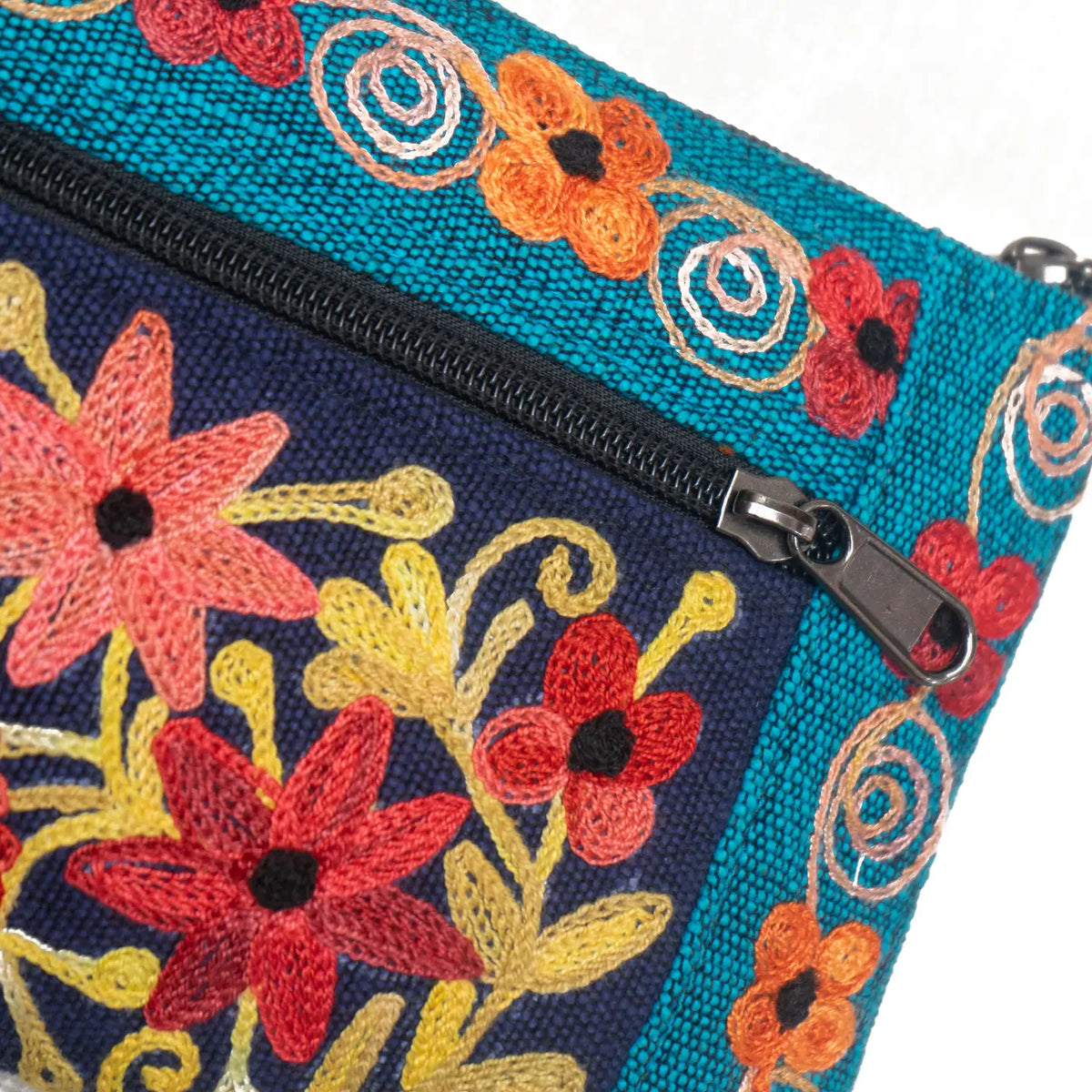 Embroidery Cotton Collage Purse