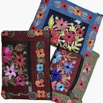Embroidery Cotton Collage Purse