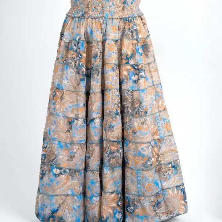 Recycled Layered Maxi Skirt
