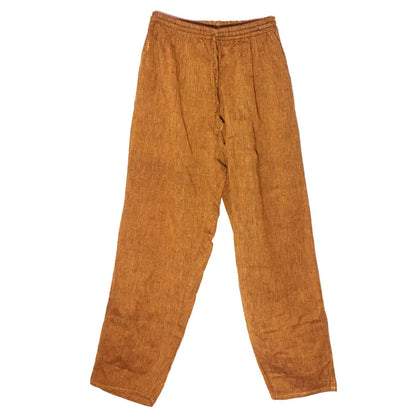 Wide Leg Straight Cotton Pants