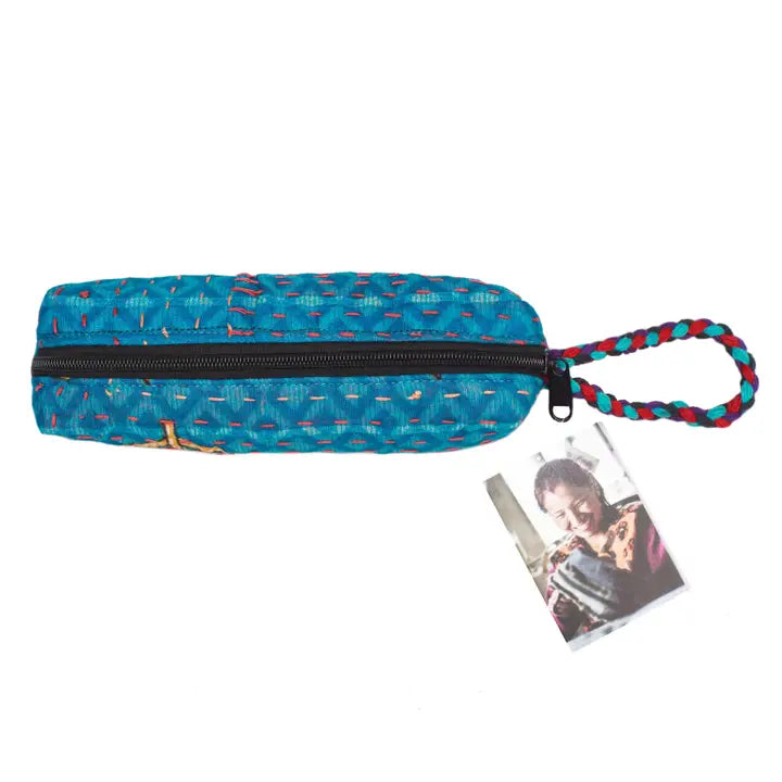 Kantha Sari Pencil Case