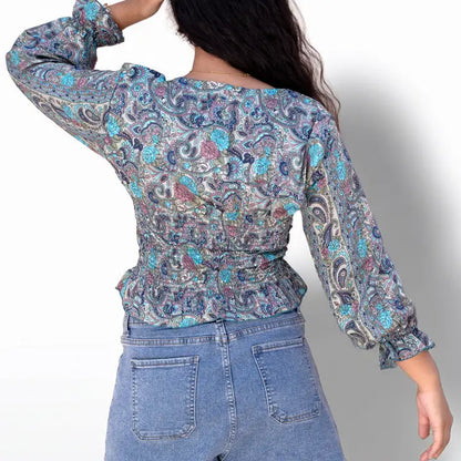 Full sleeve paisley top