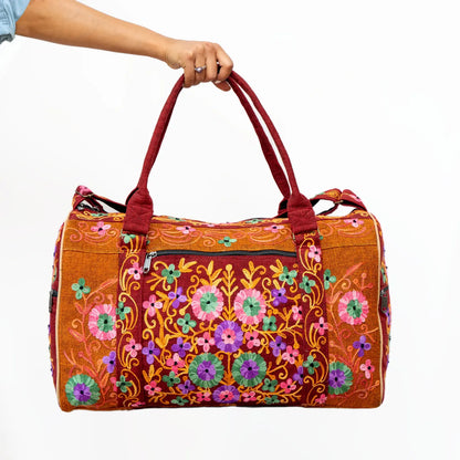 Embroidery Cotton Travel Bag