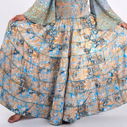 Recycled Layered Maxi Skirt