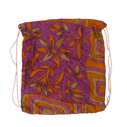 Upcycled Reusable Drawstring Bag