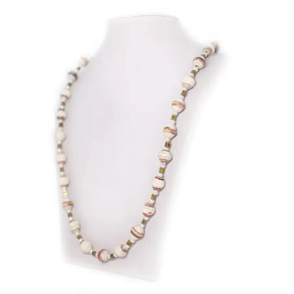 Recycled Paper Beads Necklace
