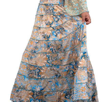 Recycled Layered Maxi Skirt