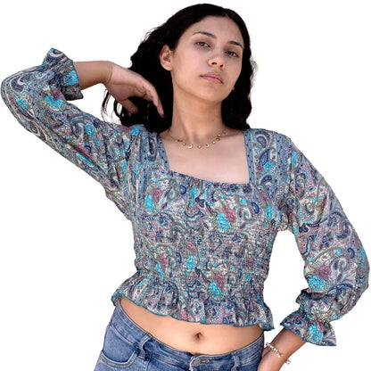 Full sleeve paisley top