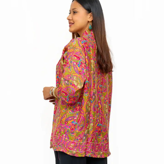 Short Sleeves Upcycled Kimono