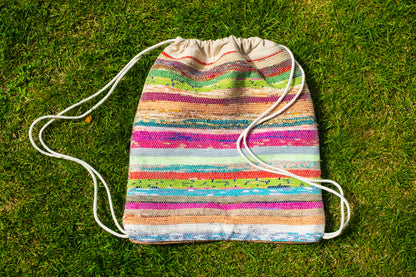 Upcycled Drawstring Bag
