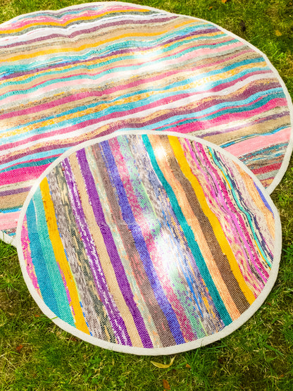 Rainbow Round Throw