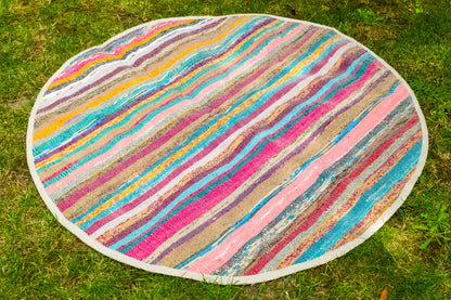 Rainbow Round Throw