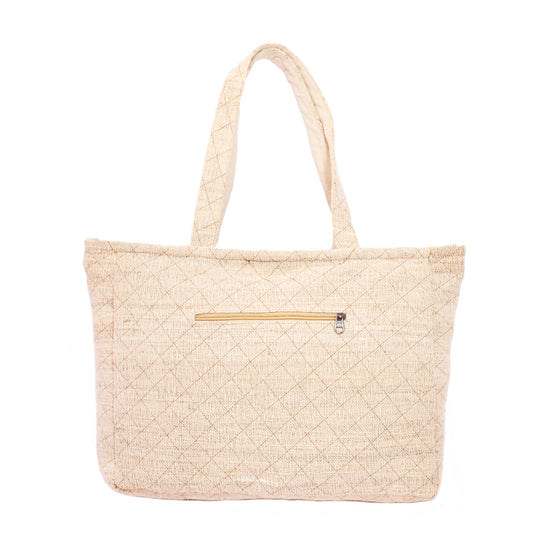 Spacious Hemp and Cotton Tote Bag